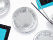 Picture of PAPER PLATES METALLIC SILVER 18CM - 6 PACK